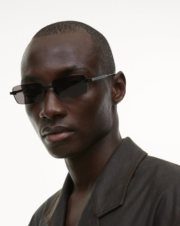 Rimless Parallel / Black Titanium & Grey Lens - Shade Files